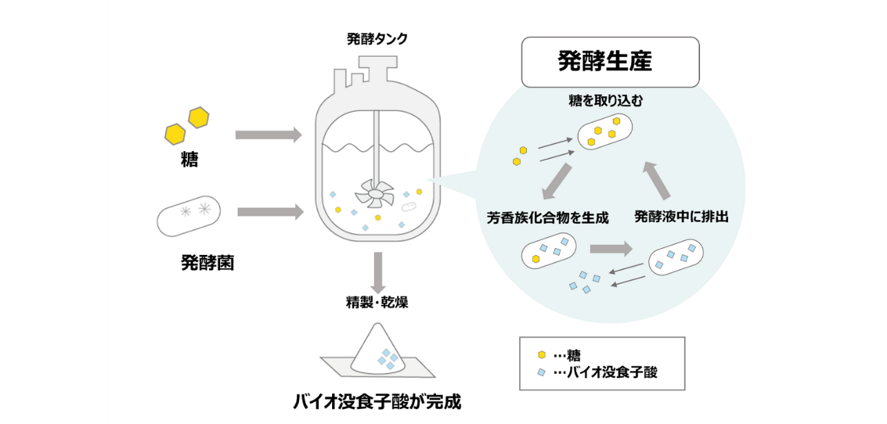 没食子酸の発酵生産イメージ